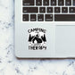 Camping Is My Favorite Therapy Sticker waterproof vinyl decal for laptop, bike, car & bottle