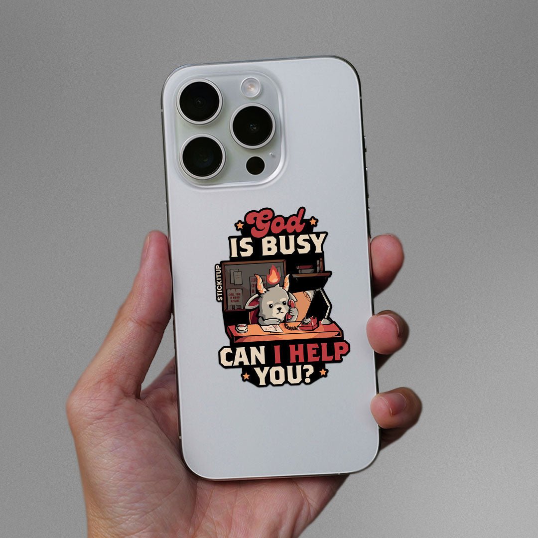 Can I Help You Sticker waterproof vinyl decal for laptop, bike, car & bottle