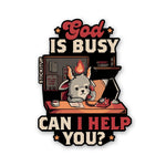 Can I Help You Sticker waterproof vinyl decal for laptop, bike, car & bottle