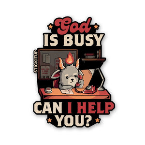 Can I Help You Sticker waterproof vinyl decal for laptop, bike, car & bottle