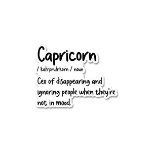 Capricorn Sticker waterproof vinyl decal for laptop, bike, car & bottle