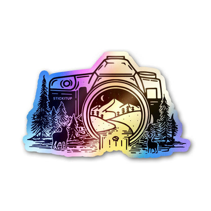 Capture The Wild Holographic Stickers waterproof vinyl decal for laptop, bike, car & bottle