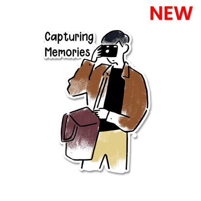Capturing Memories Sticker waterproof vinyl decal for laptop, bike, car & bottle