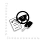 CarDriving Symbol Bumper Sticker waterproof vinyl decal for laptop, bike, car & bottle