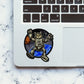 Cat Astronaut Glitter Sticker waterproof vinyl decal for laptop, bike, car & bottle