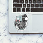 Cat In Port Sticker waterproof vinyl decal for laptop, bike, car & bottle