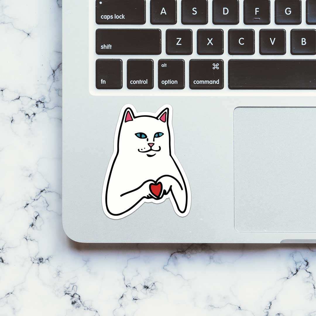 Cat Lover Sticker waterproof vinyl decal for laptop, bike, car & bottle
