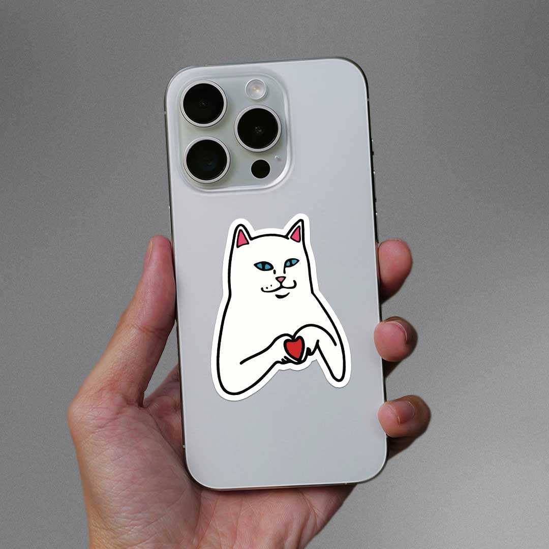Cat Lover Sticker waterproof vinyl decal for laptop, bike, car & bottle