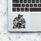 Cat Rider Sticker waterproof vinyl decal for laptop, bike, car & bottle