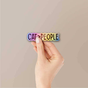 Cat.Pelople Holographic Sticker waterproof vinyl decal for laptop, bike, car & bottle
