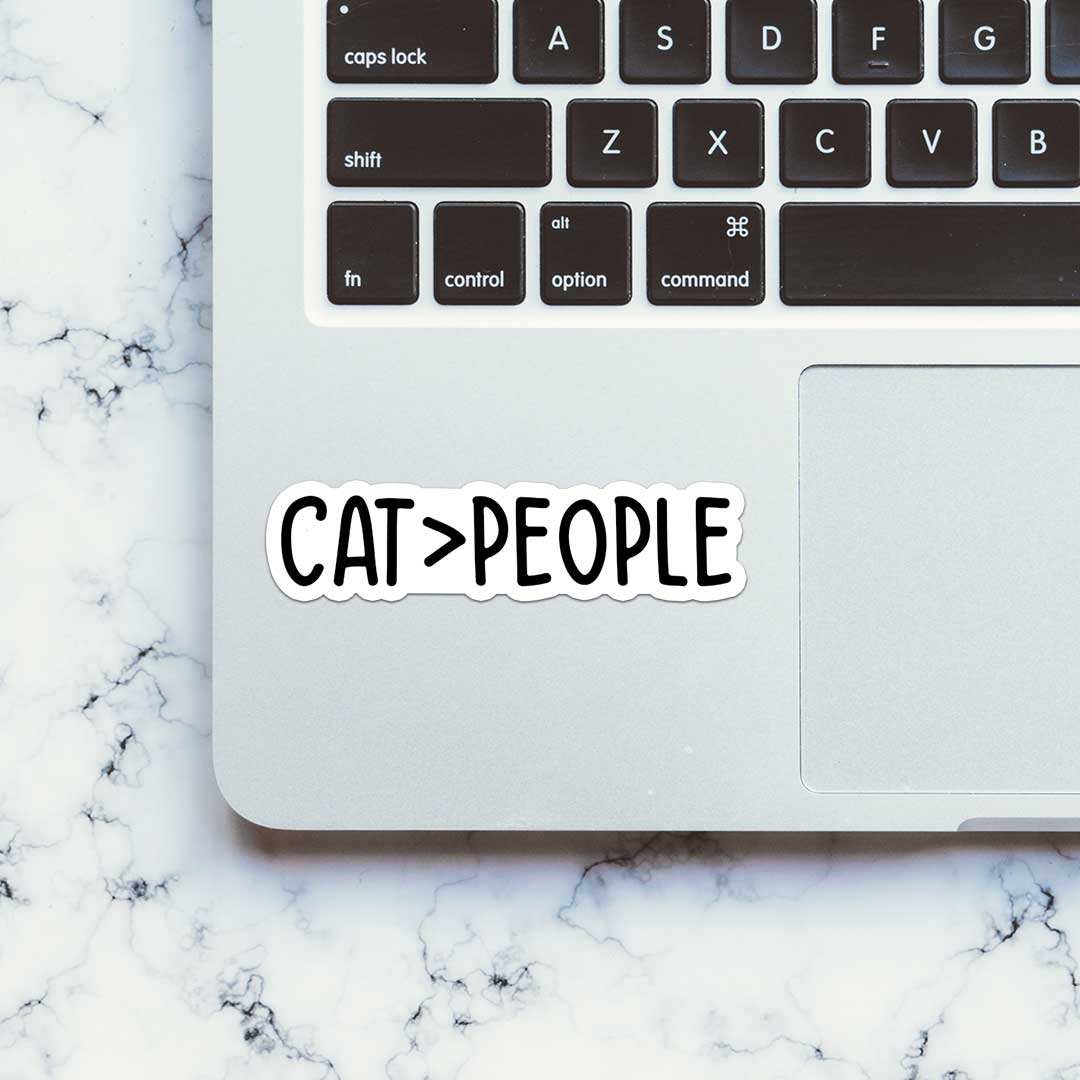 Cat.Pelople Sticker waterproof vinyl decal for laptop, bike, car & bottle