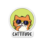 Cattitude 0.1 Sticker waterproof vinyl decal for laptop, bike, car & bottle