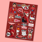 Charles Leclerc Sticker Sheet waterproof vinyl decal for laptop, bike, car & bottle