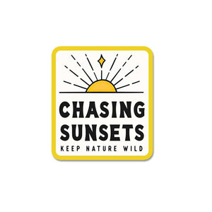 Chasing Sunset Sticker waterproof vinyl decal for laptop, bike, car & bottle