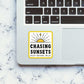 Chasing Sunset Sticker waterproof vinyl decal for laptop, bike, car & bottle