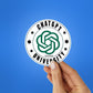 Chatgpt University Sticker waterproof vinyl decal for laptop, bike, car & bottle