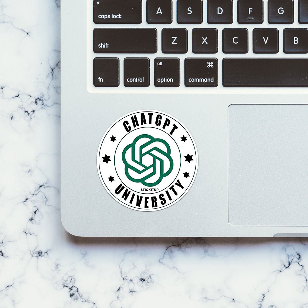 Chatgpt University Sticker waterproof vinyl decal for laptop, bike, car & bottle