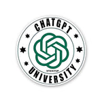 Chatgpt University Sticker waterproof vinyl decal for laptop, bike, car & bottle