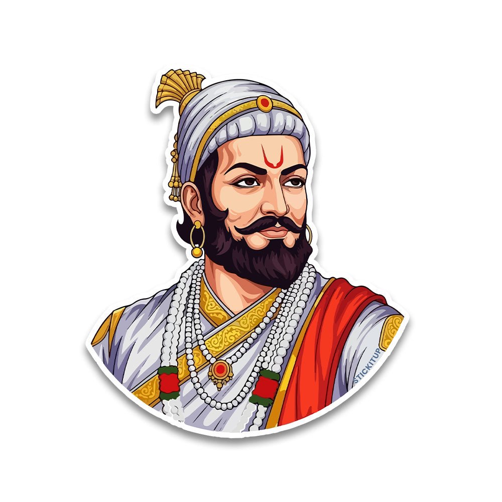 Chatrapati Ji Bumper Sticker waterproof vinyl decal for laptop, bike, car & bottle
