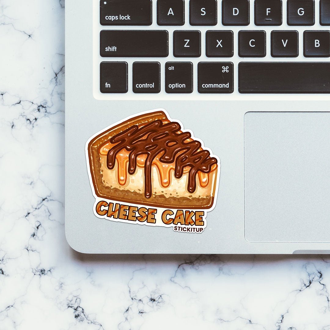 CHEESE CAKE Sticker waterproof vinyl decal for laptop, bike, car & bottle