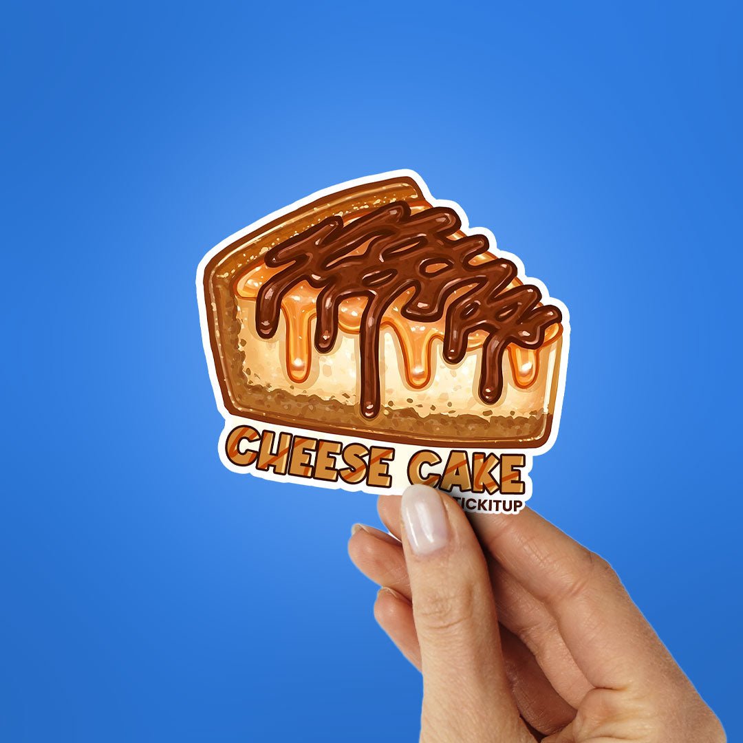 CHEESE CAKE Sticker waterproof vinyl decal for laptop, bike, car & bottle