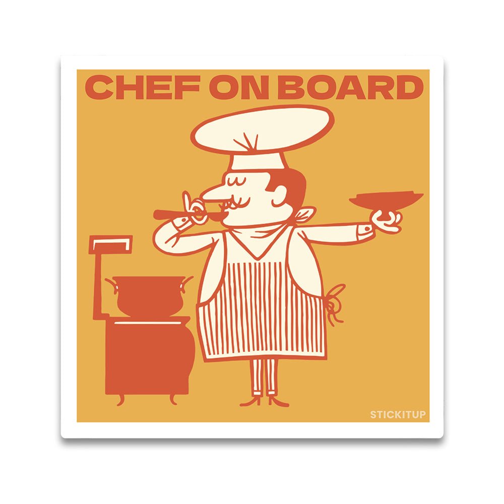 Chef Bumper Sticker waterproof vinyl decal for laptop, bike, car & bottle