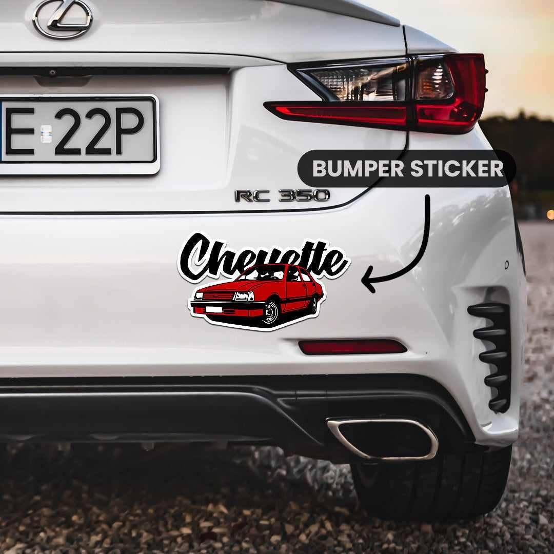 Chevette Bumper Sticker waterproof vinyl decal for laptop, bike, car & bottle