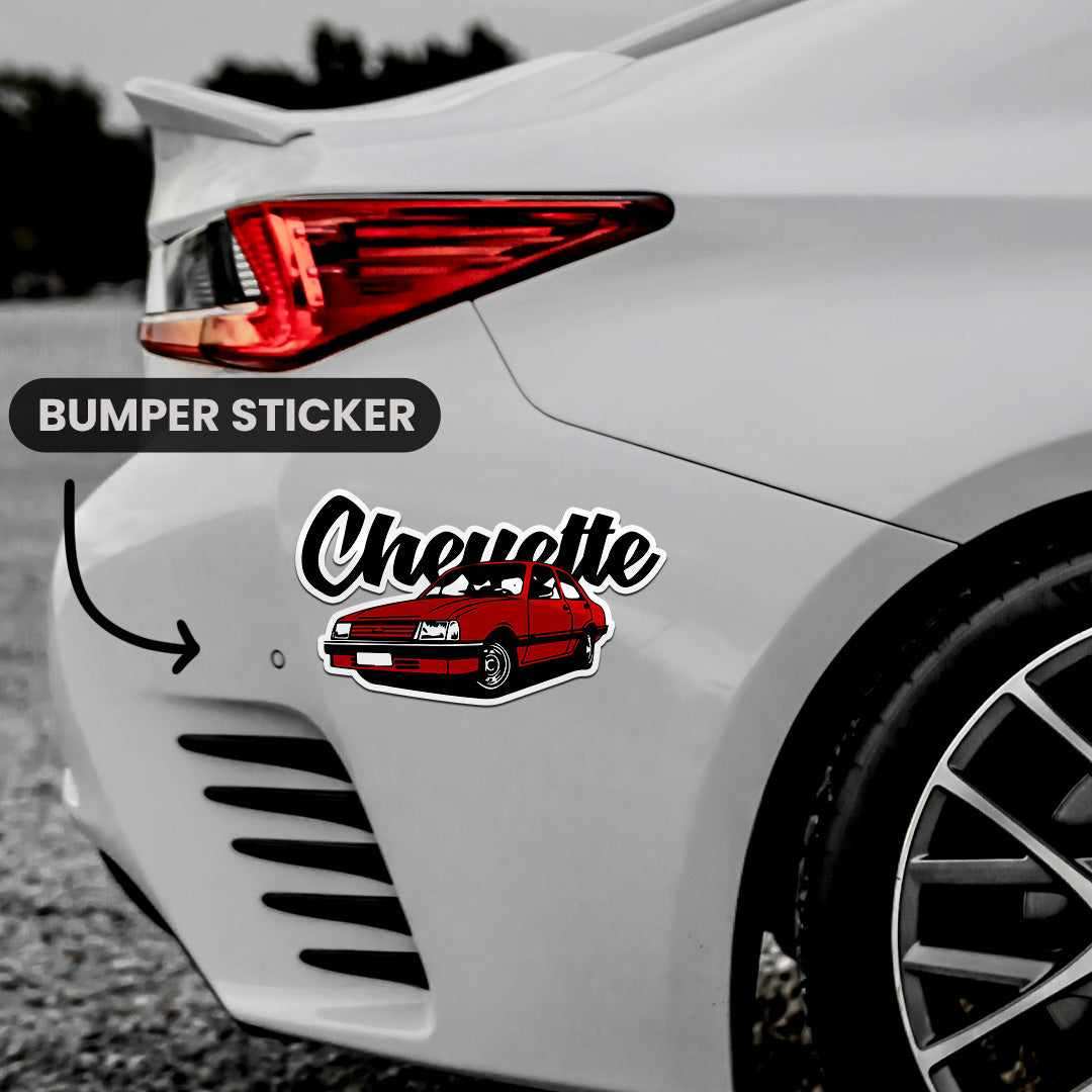 Chevette Bumper Sticker waterproof vinyl decal for laptop, bike, car & bottle