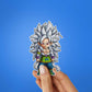 Chibi Golden Warrior Glitter Sticker
