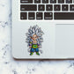 Chibi Golden Warrior Glitter Sticker