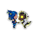 CHIBI JETT & NEON Sticker waterproof vinyl decal for laptop, bike, car & bottle