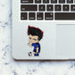 Chibi Soccer Boy Glitter Sticker