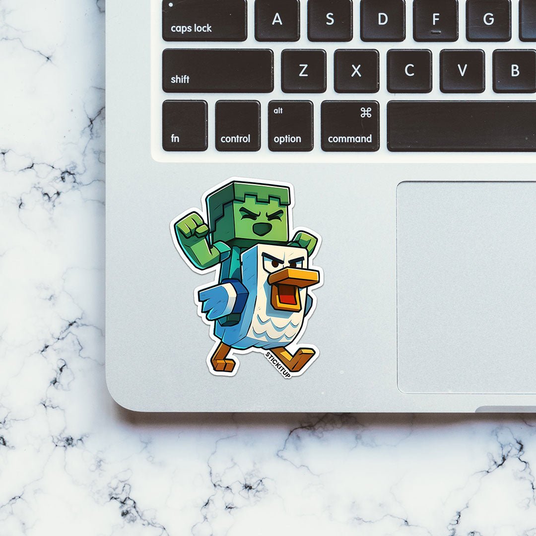 CHICKEN JOCKEY Sticker waterproof vinyl decal for laptop, bike, car & bottle