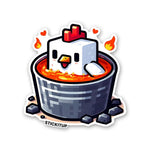 CHICKEN Sticker waterproof vinyl decal for laptop, bike, car & bottle