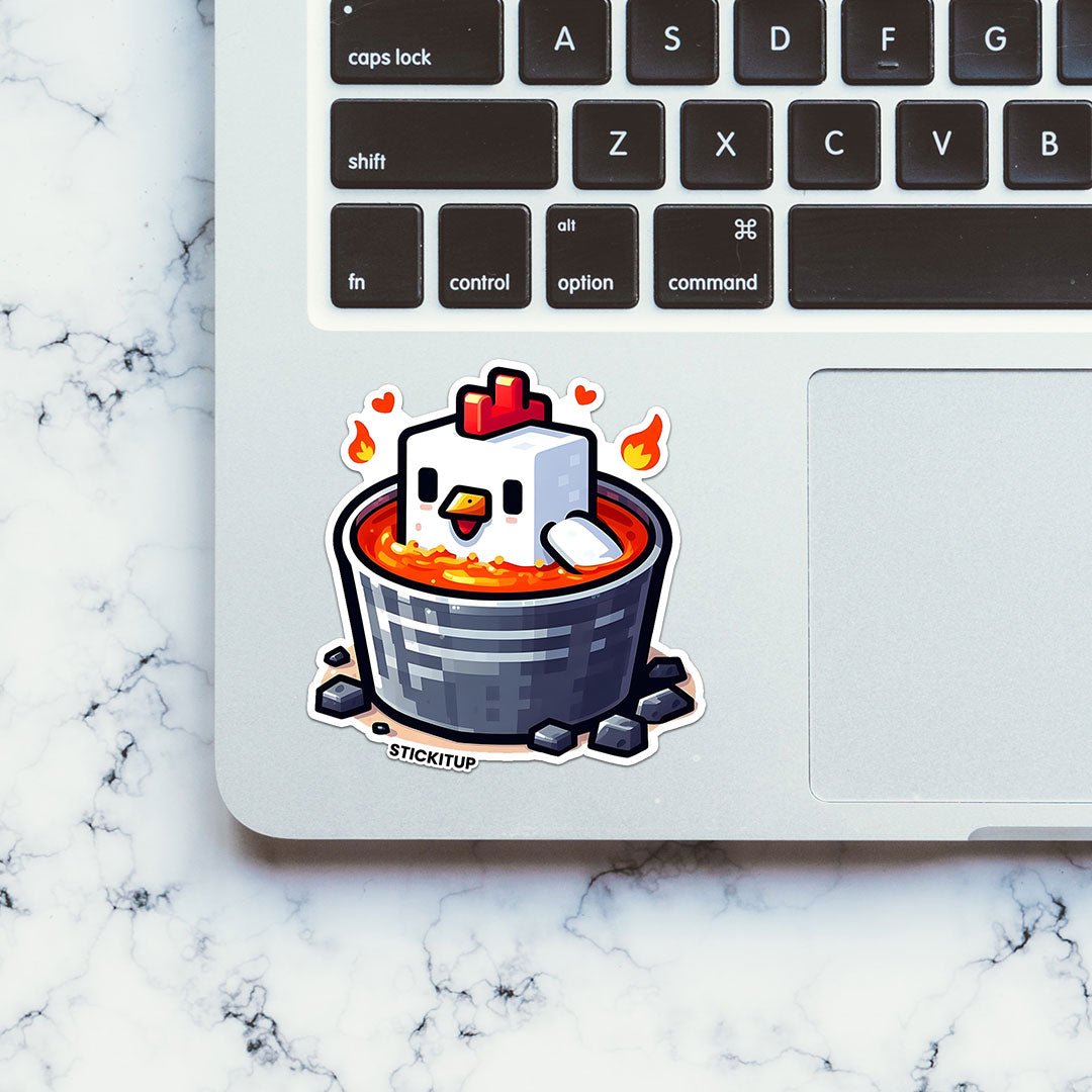 CHICKEN Sticker waterproof vinyl decal for laptop, bike, car & bottle