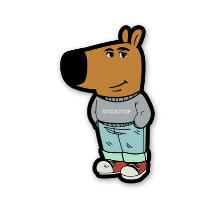 Chill Guy Sticker waterproof vinyl decal for laptop, bike, car & bottle