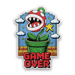Chomping Plant Game Over Glitter Sticker - Glitter Stickers | STICK IT UP