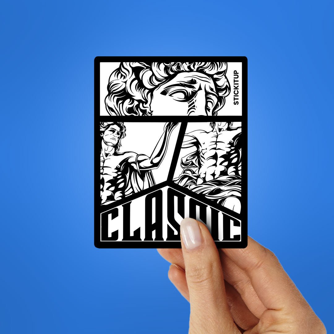 Classic Sticker waterproof vinyl decal for laptop, bike, car & bottle