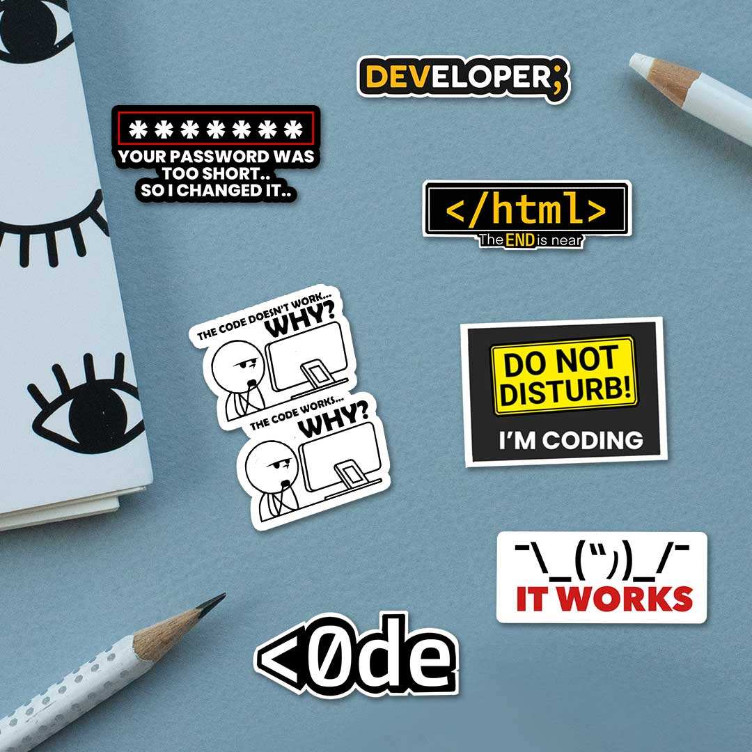 Coder Sticker Packs [50 sticker] - STICK IT UP