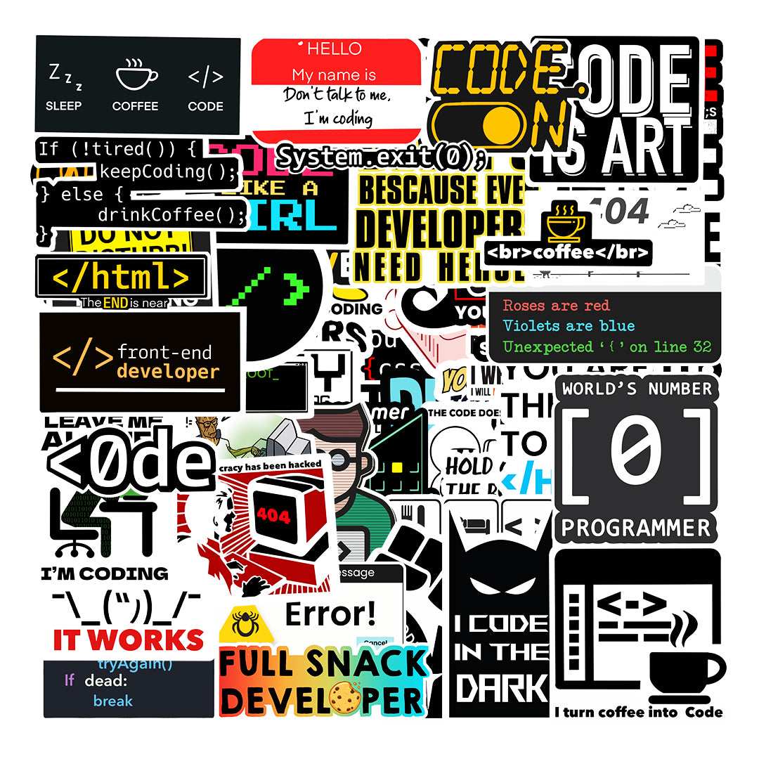 Coder Sticker Packs [50 sticker] - STICK IT UP