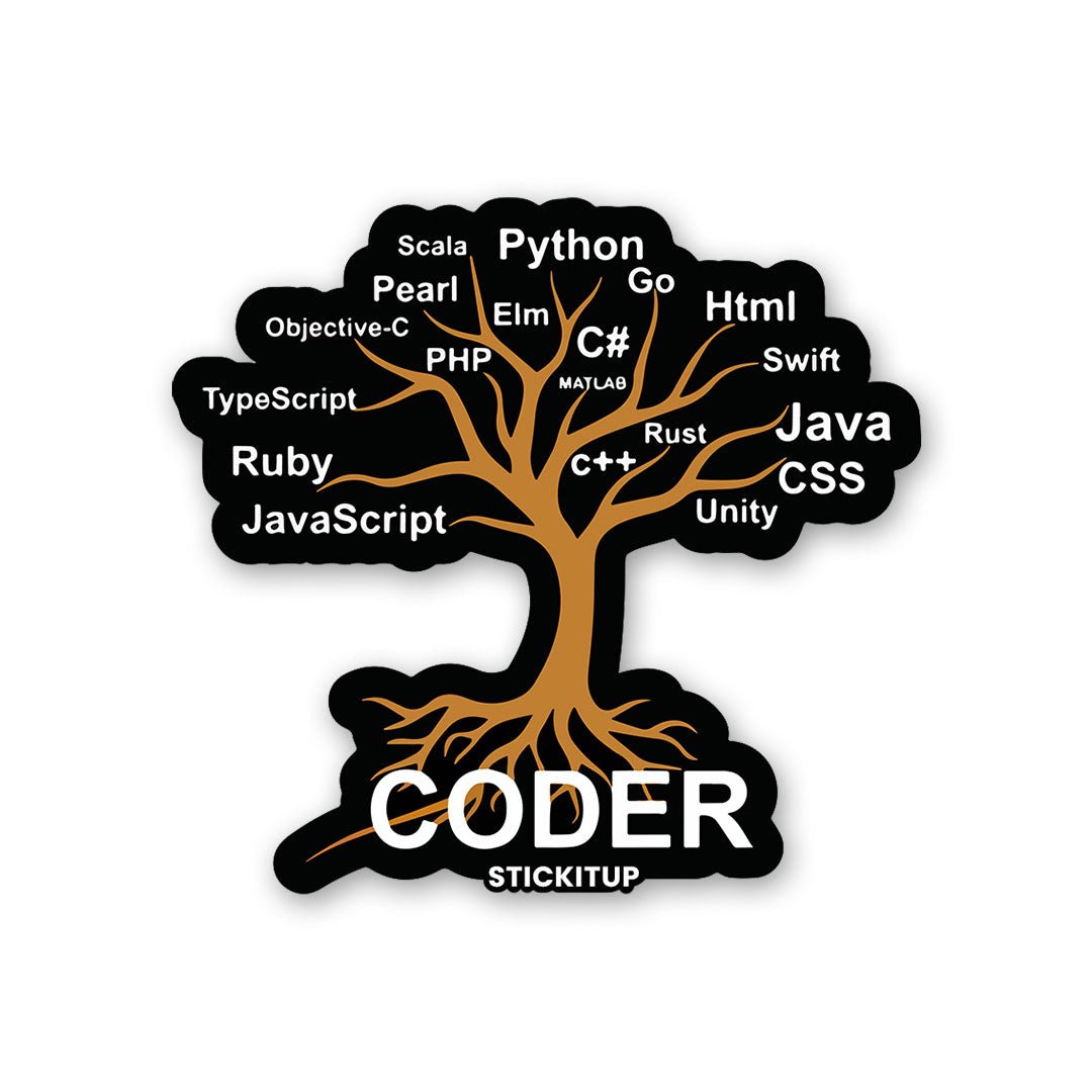 Coder Tree Sticker - Stickers | STICK IT UP