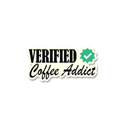 Coffee Addict Sticker waterproof vinyl decal for laptop, bike, car & bottle