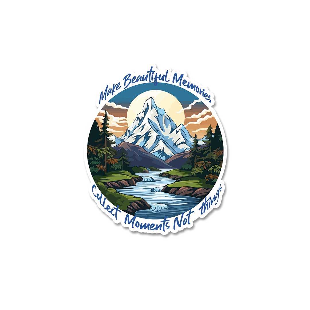 Collect Moment Not Things Sticker - STICK IT UP