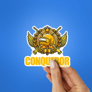 Conqueror Sticker waterproof vinyl decal for laptop, bike, car & bottle