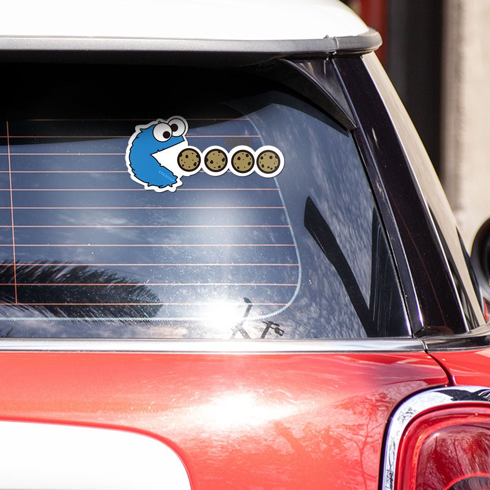 Cookie Monster Bumper Sticker waterproof vinyl decal for laptop, bike, car & bottle