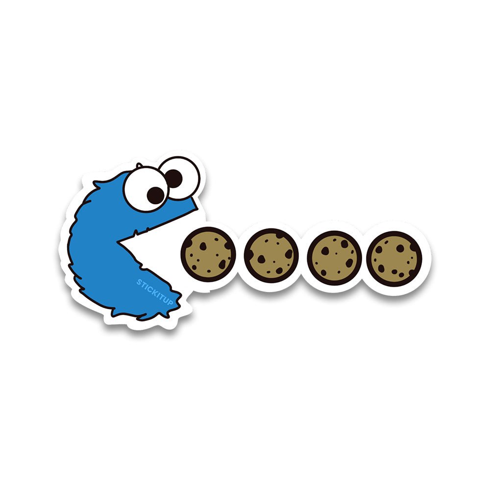 Cookie Monster Bumper Sticker waterproof vinyl decal for laptop, bike, car & bottle