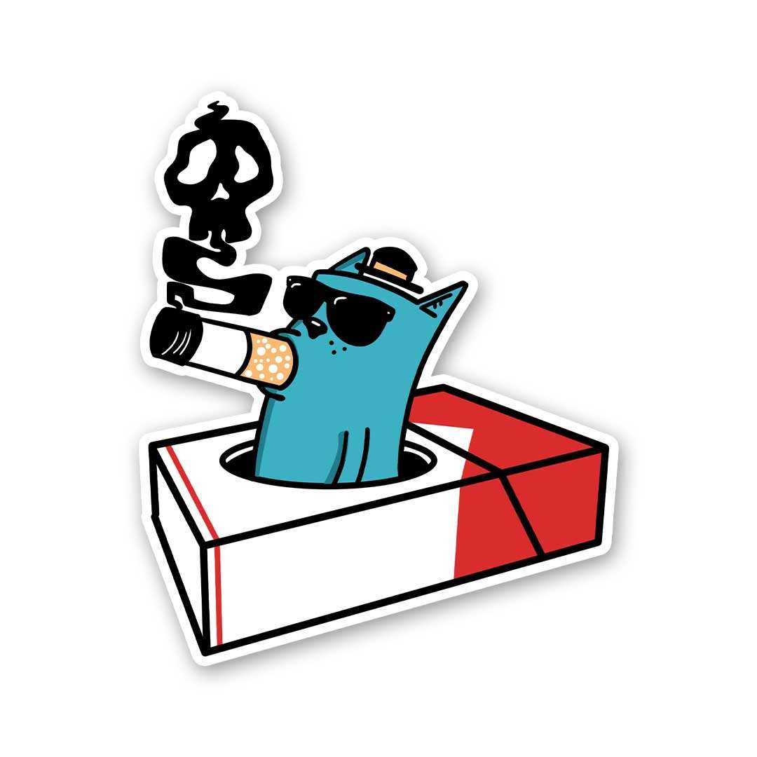 Cool Cat Smokes Sticker - Stickers | STICK IT UP