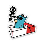 Cool Cat Smokes Sticker waterproof vinyl decal for laptop, bike, car & bottle