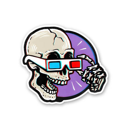 Cool Skull Sticker waterproof vinyl decal for laptop, bike, car & bottle