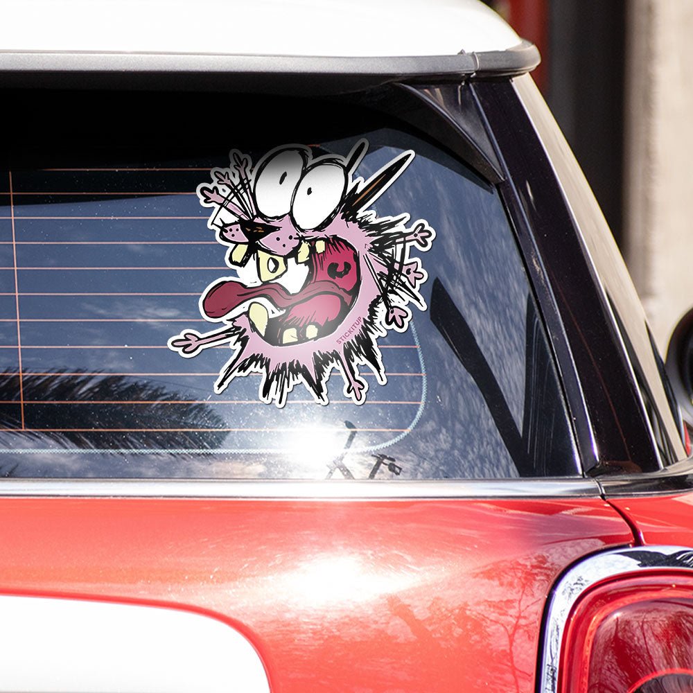 Courage the Cowardly Dog Bumper Sticker waterproof vinyl decal for laptop, bike, car & bottle